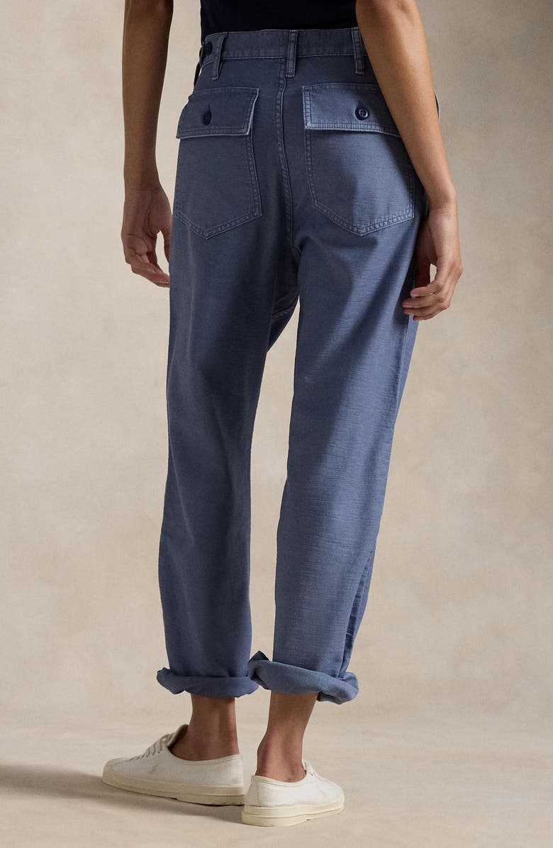 Polo Ralph Lauren The Rickey Straight Leg Cotton Sateen Pants, Alternate, color, French Workwear Blue