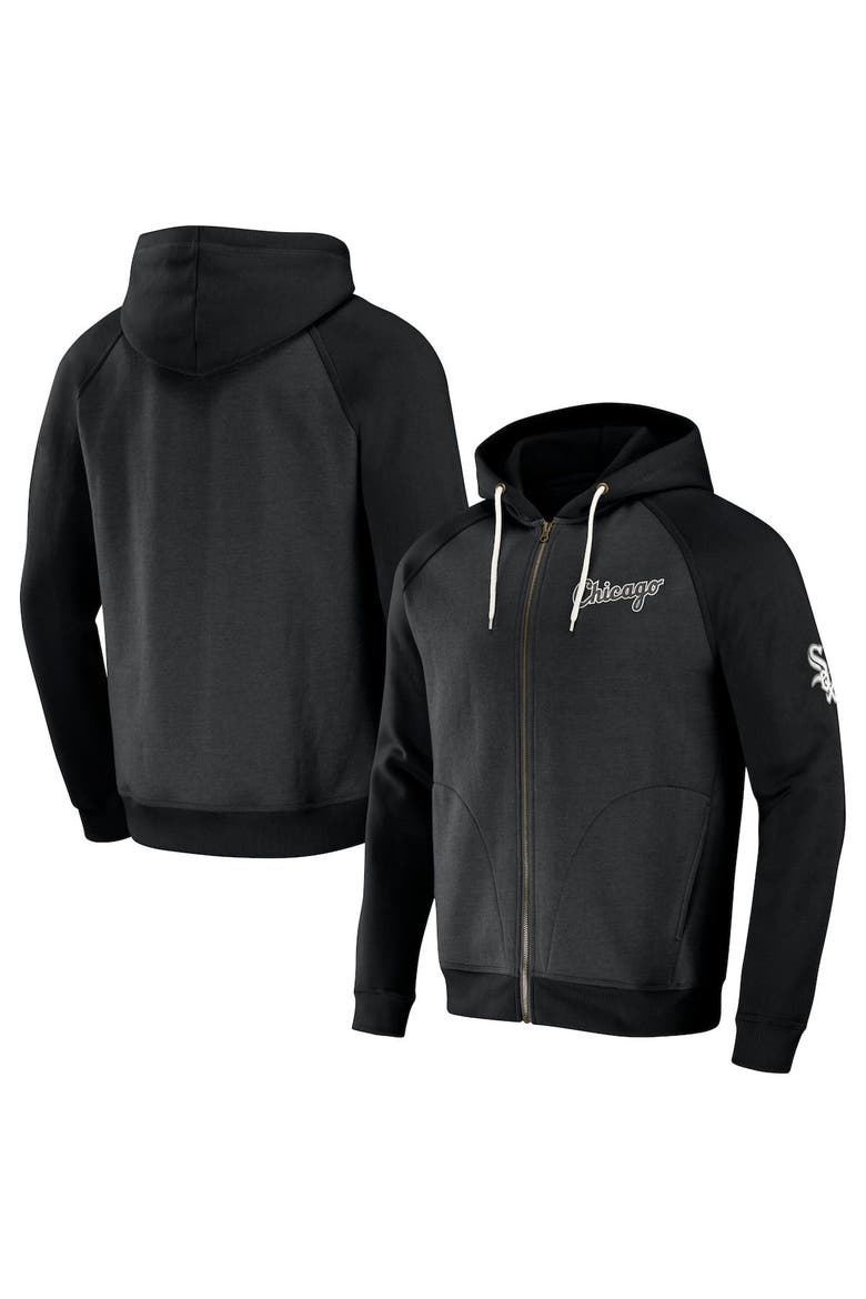 Men's Darius Rucker Collection by Fanatics  Black Chicago White Sox Raglan Full-Zip Hoodie, Main, color, Black