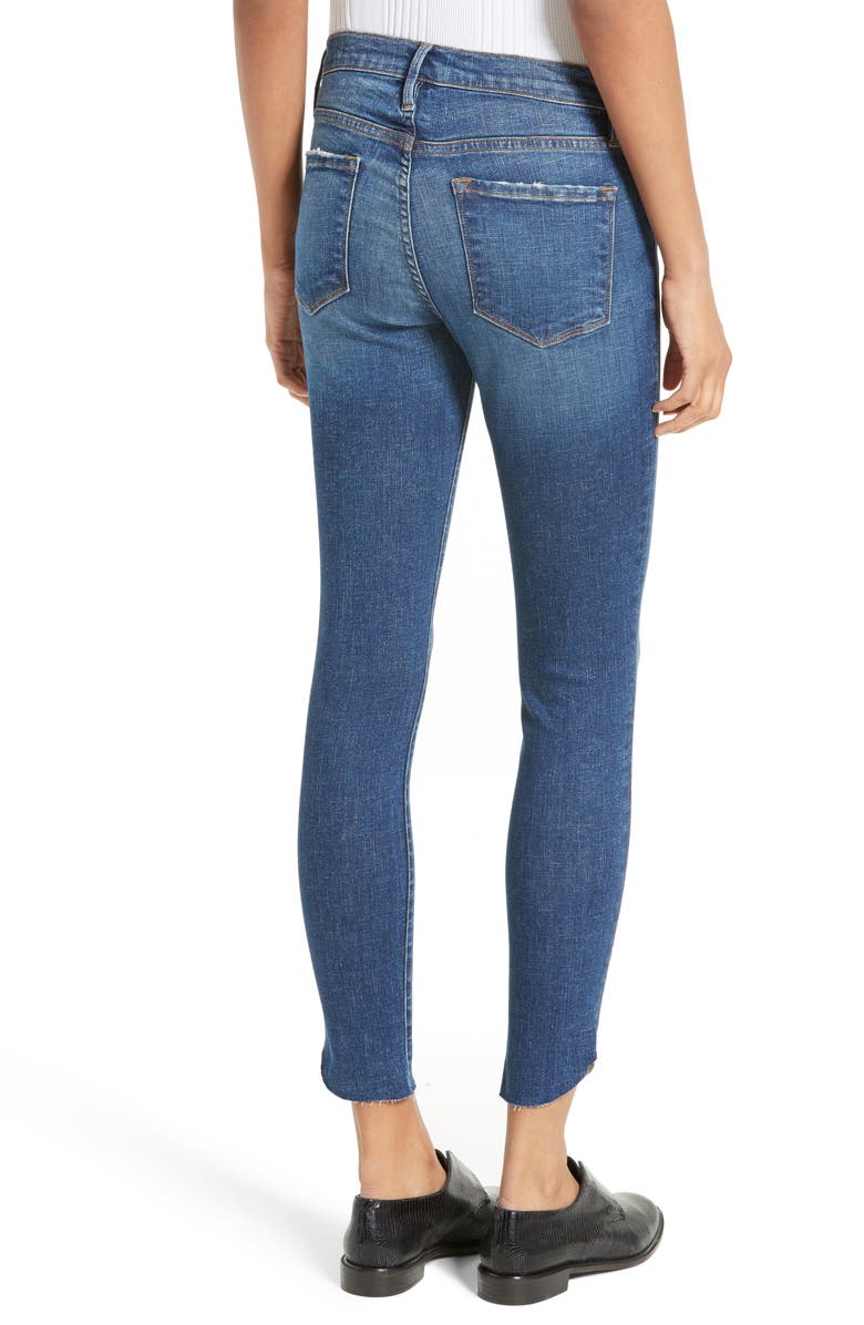FRAME Le Skinny Raw Tulip Crop Jeans, Alternate, color, 