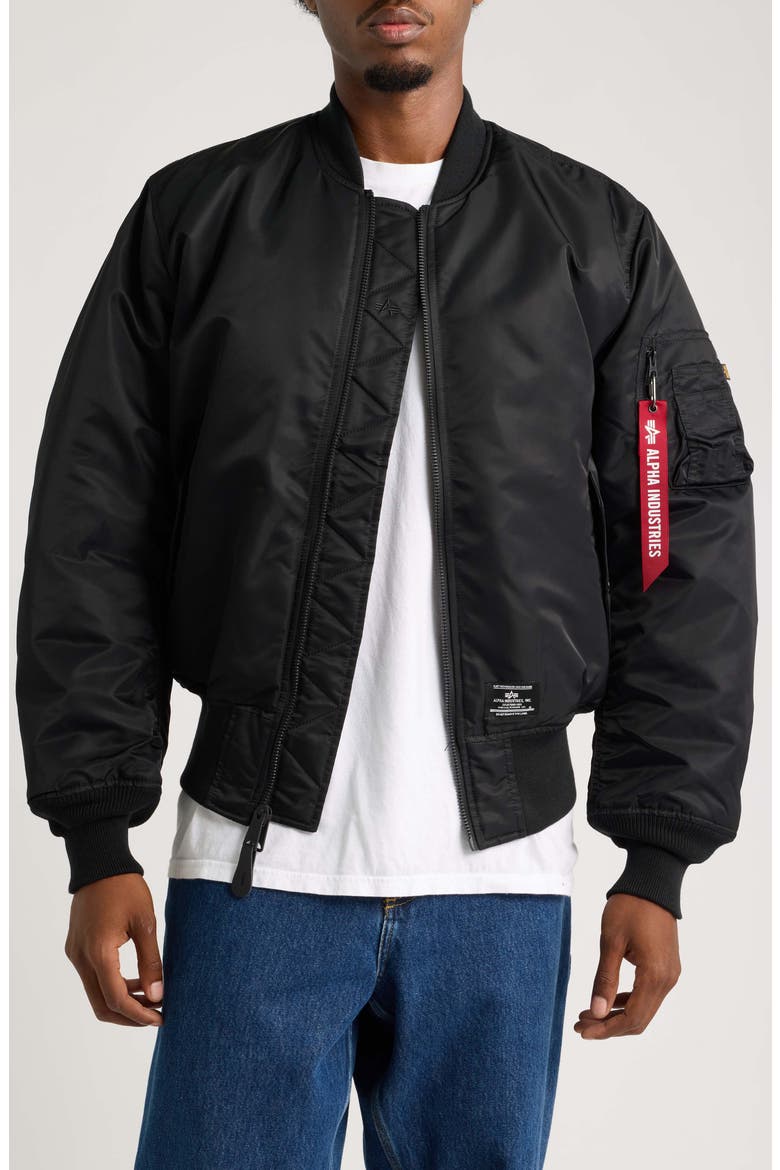 MA-1 Heritage Flight Bomber Jacket, Main, color, BLACK