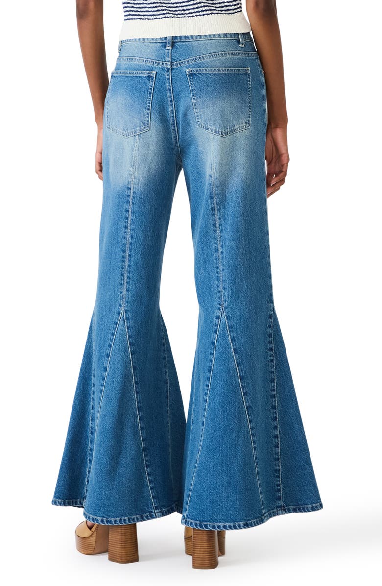 Steve Madden Stacia Flare Jeans, Alternate, color, Aruba Blue
