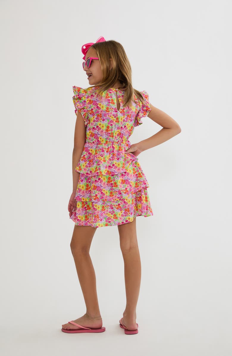 Beach Riot Kids' Little Honey Floral Dress, Alternate, color, Neon Bouquet
