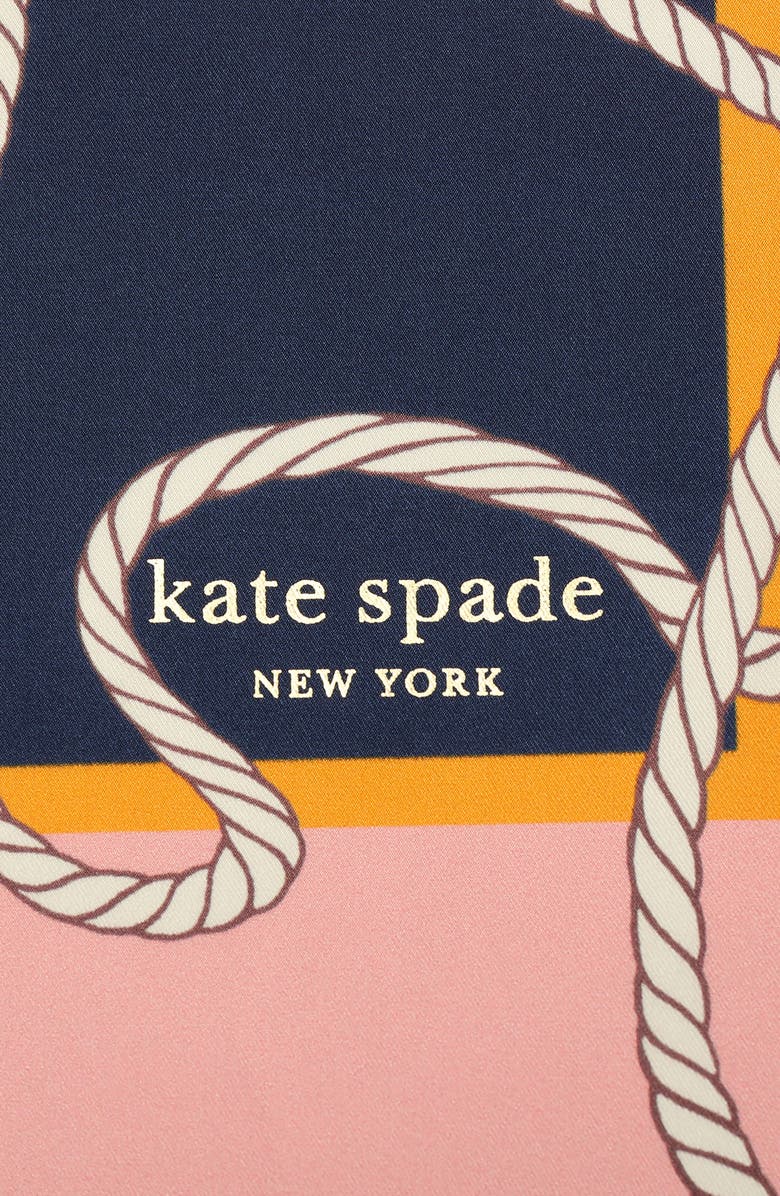 Kate Spade New York tangled up silk scarf, Alternate, color, Navy Pink
