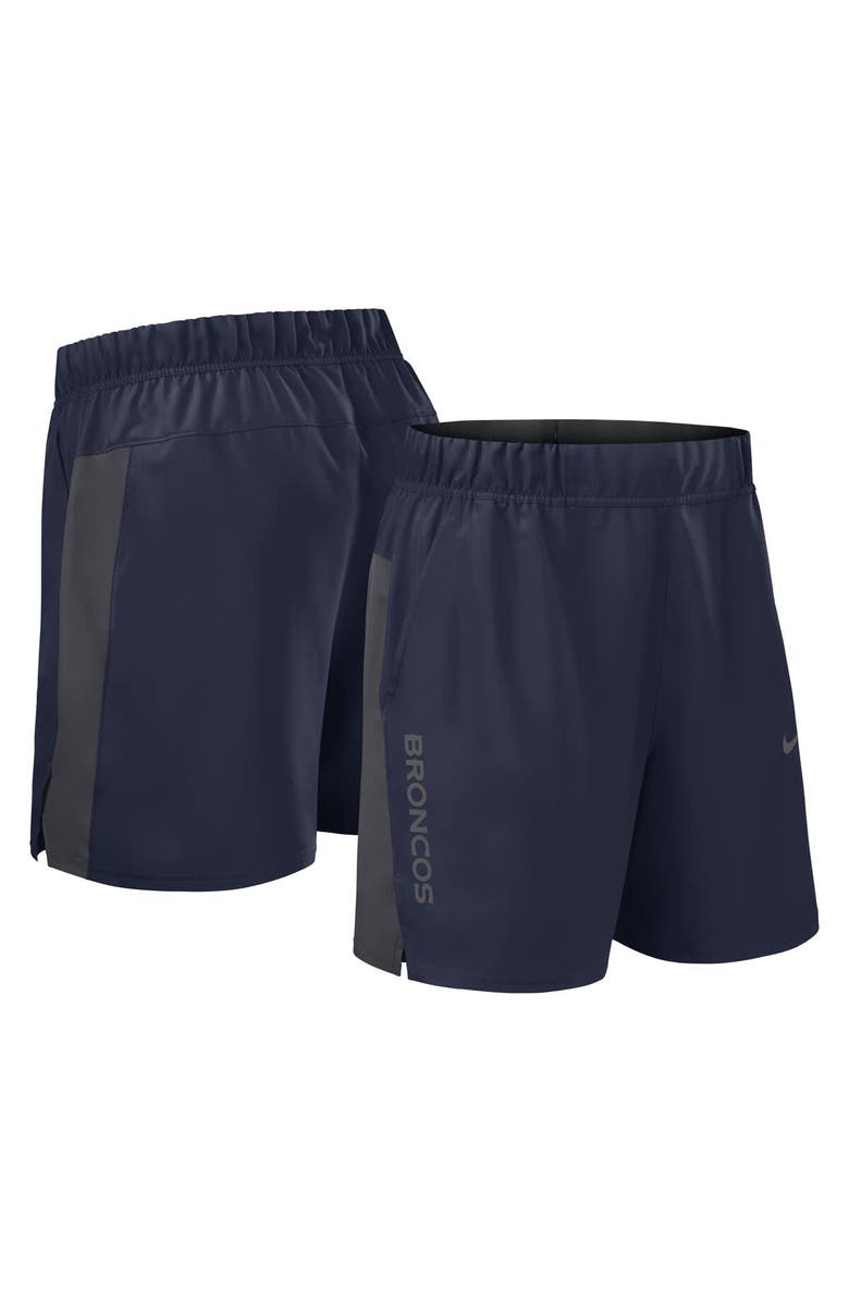 Nike Men's Nike Navy Denver Broncos Woven Victory Performance Shorts, Alternate, color, Navy