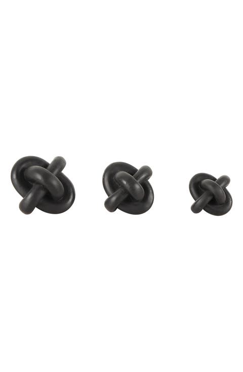 Set of 3 Modern Knot Sculptures