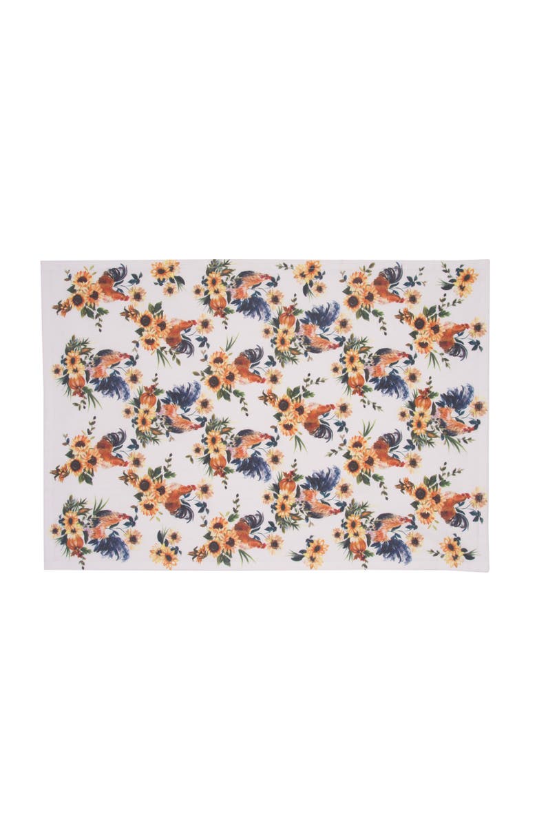 C&F Home Rooster Farmhouse 100% Cotton Graphic Prints Set of 2 Handtowels, Alternate, color, Yellow