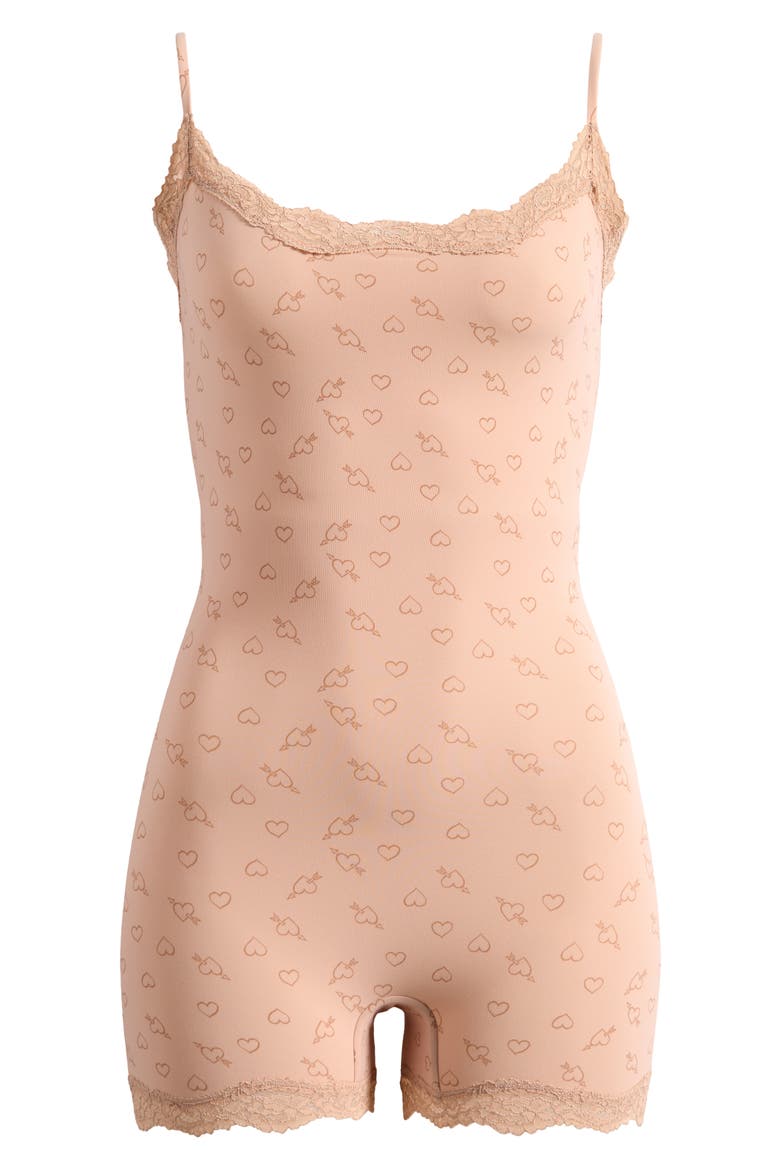 Lace Trim Romper, Alternate, color, MICA SKETCHED HEARTS