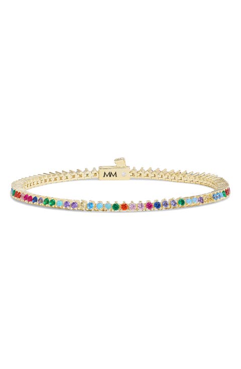 Baby Not Your Basic Rainbow Tennis Bracelet