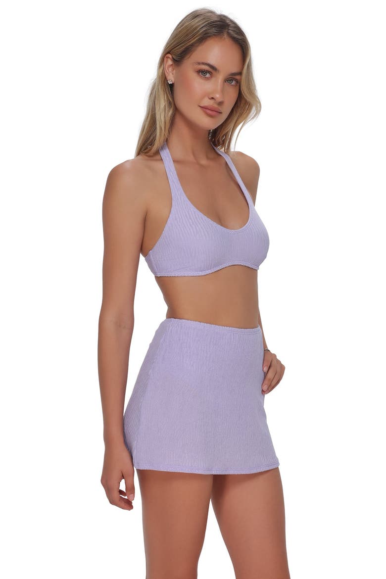 Cove Cover-up Mini Skirt, Alternate, color, Lilac Scrunch
