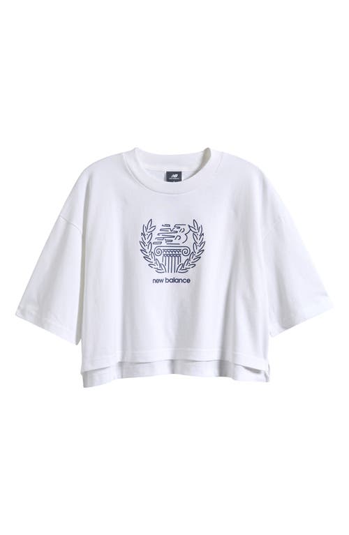 NEW BALANCE NEW BALANCE X DEBUT OVERSIZE CROP SCULPTURE GRAPHIC T-SHIRT 