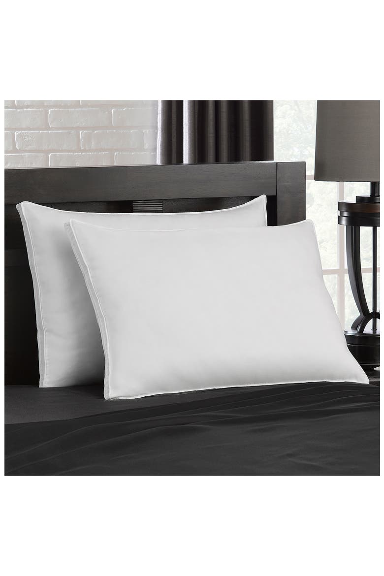 Gusseted Soft Plush Down Alternative Stomach Sleeper Pillow, Set of 2, Alternate, color, WHITE