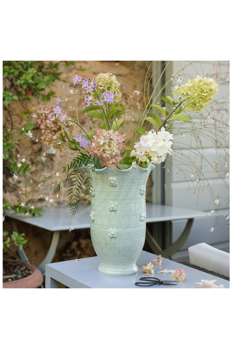 Giardino di Fiori Celadon Tall Vase, Alternate, color, GREEN