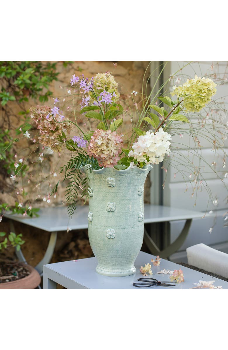 VIETRI Giardino di Fiori Celadon Tall Vase, Alternate, color, Green