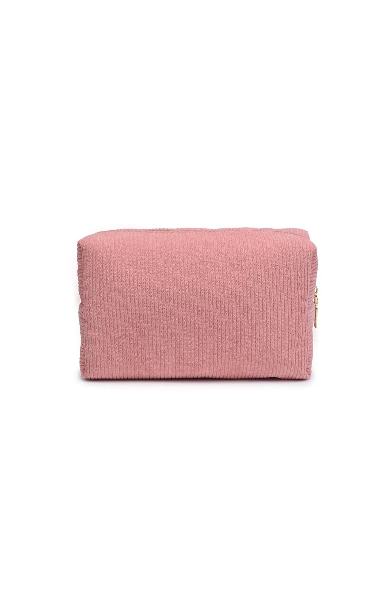 Cordially Yours - Corduroy Cosmetic & Travel Organizer Pouch, Alternate, color, Blush