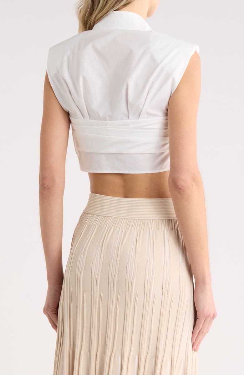 Simkhai Emie Cropped Boxy Top, Alternate, color, White