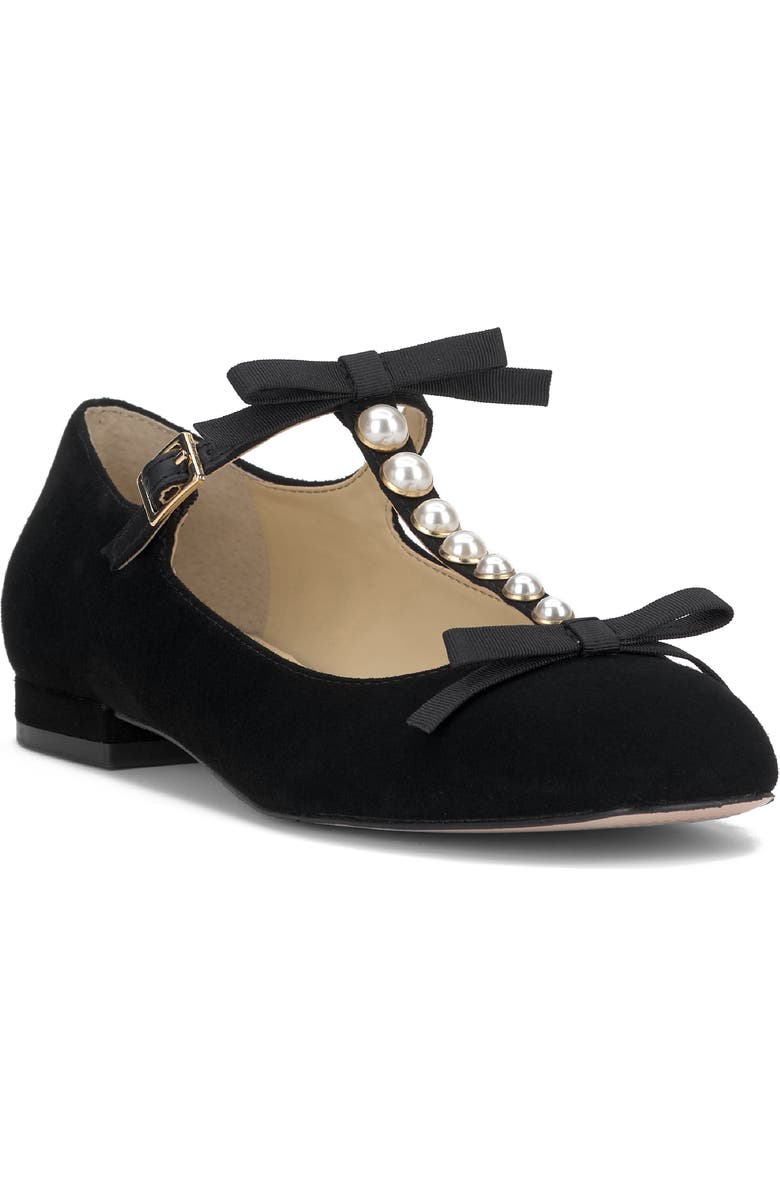 Jessica Simpson Jolliya T-Strap Flat, Main, color, Black