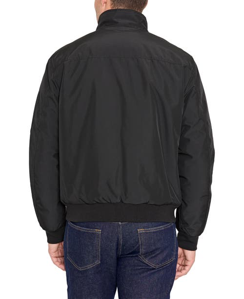 Izod Tech Racer Bomber Jacket In Black