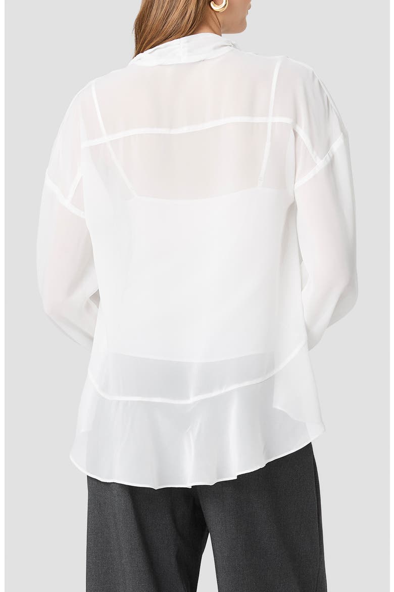 Marina Chiffon Long Sleeve Top, Alternate, color, WINTER WHITE