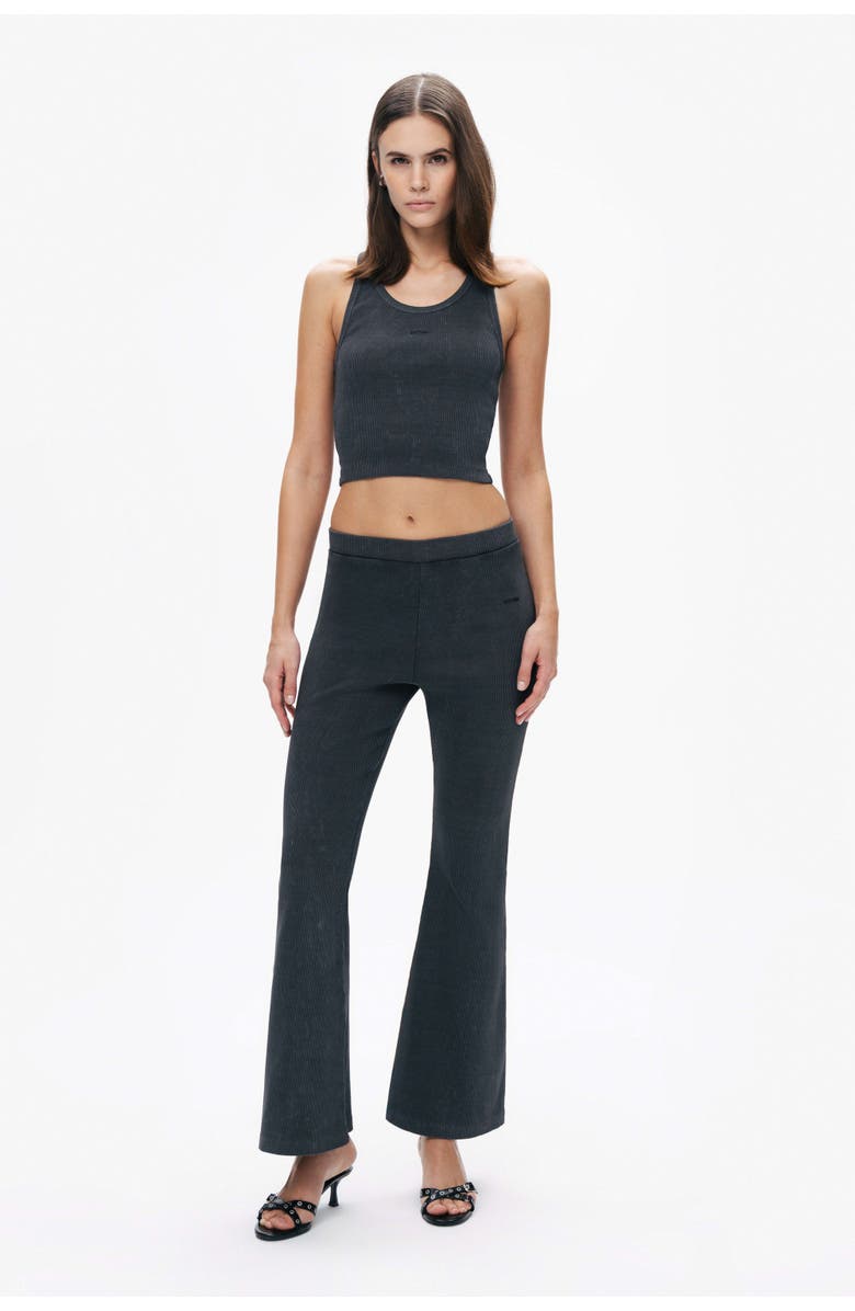 Nocturne Ribbed Bell-Bottom Pants, Main, color,