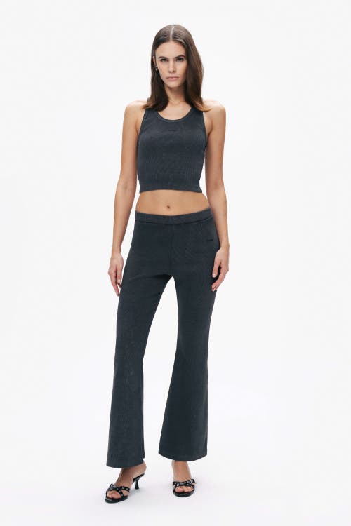 Shop Nocturne Ribbed Crop Top In Anthracite