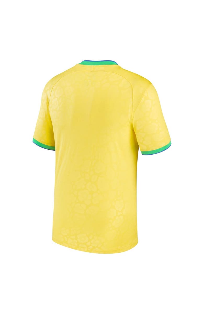 Nike Men's Nike Yellow Brazil National Team 2022/23 Home Breathe Stadium Replica Blank Jersey, Alternate, color, 