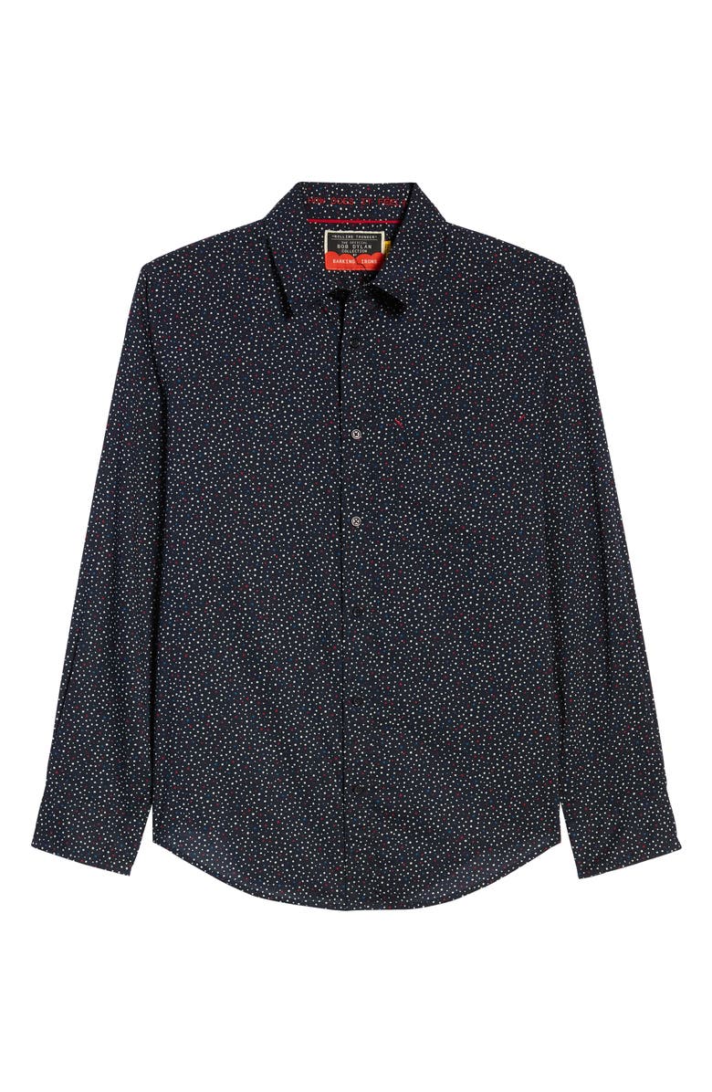 Barking Irons x Bob Dylan Blues Dot Print Button-Up Shirt, Alternate, color,