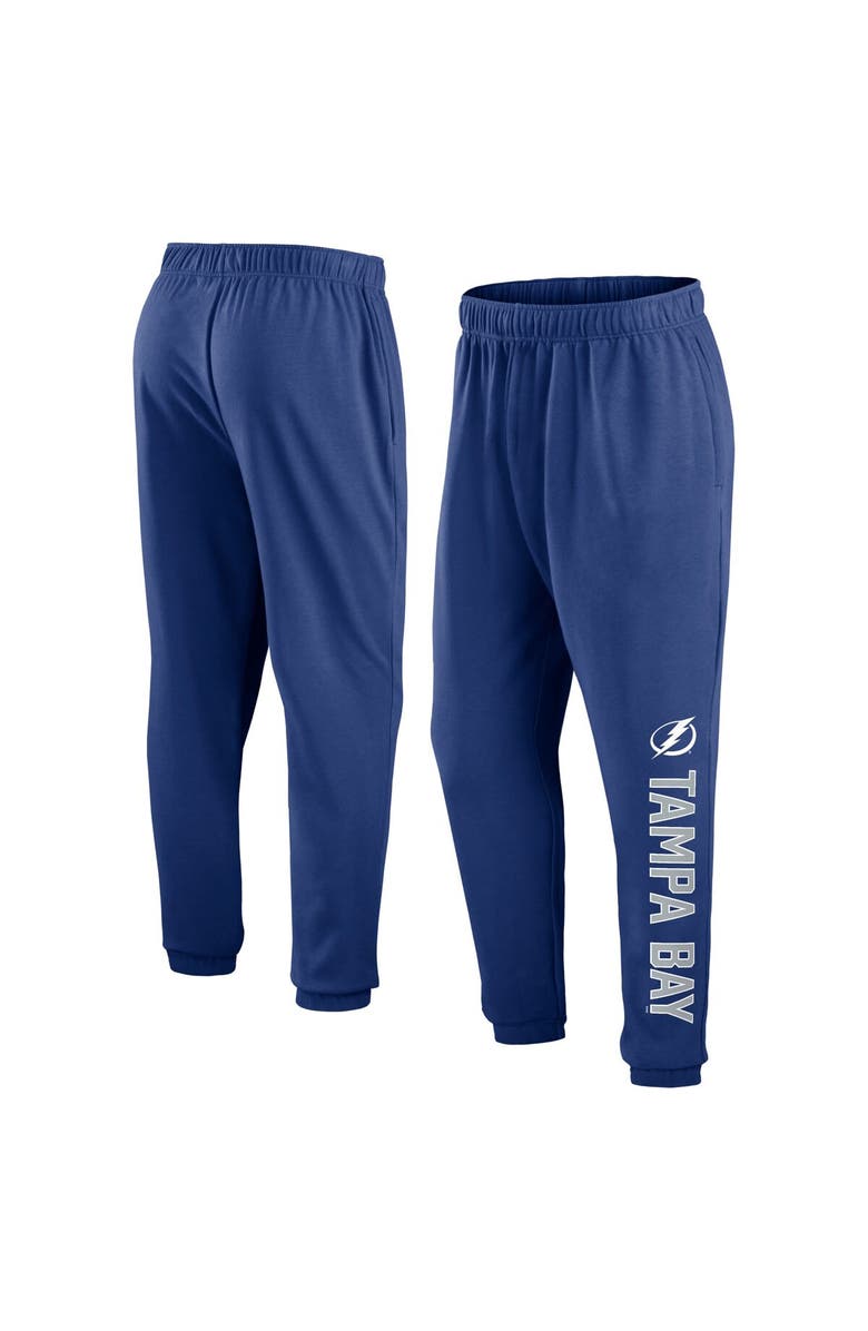 FANATICS Men's Fanatics Branded Blue Tampa Bay Lightning Chop Block Fleece Sweatpants, Main, color, Blue