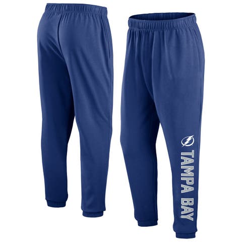 Men's Fanatics Branded Blue Tampa Bay Lightning Chop Block Fleece Sweatpants