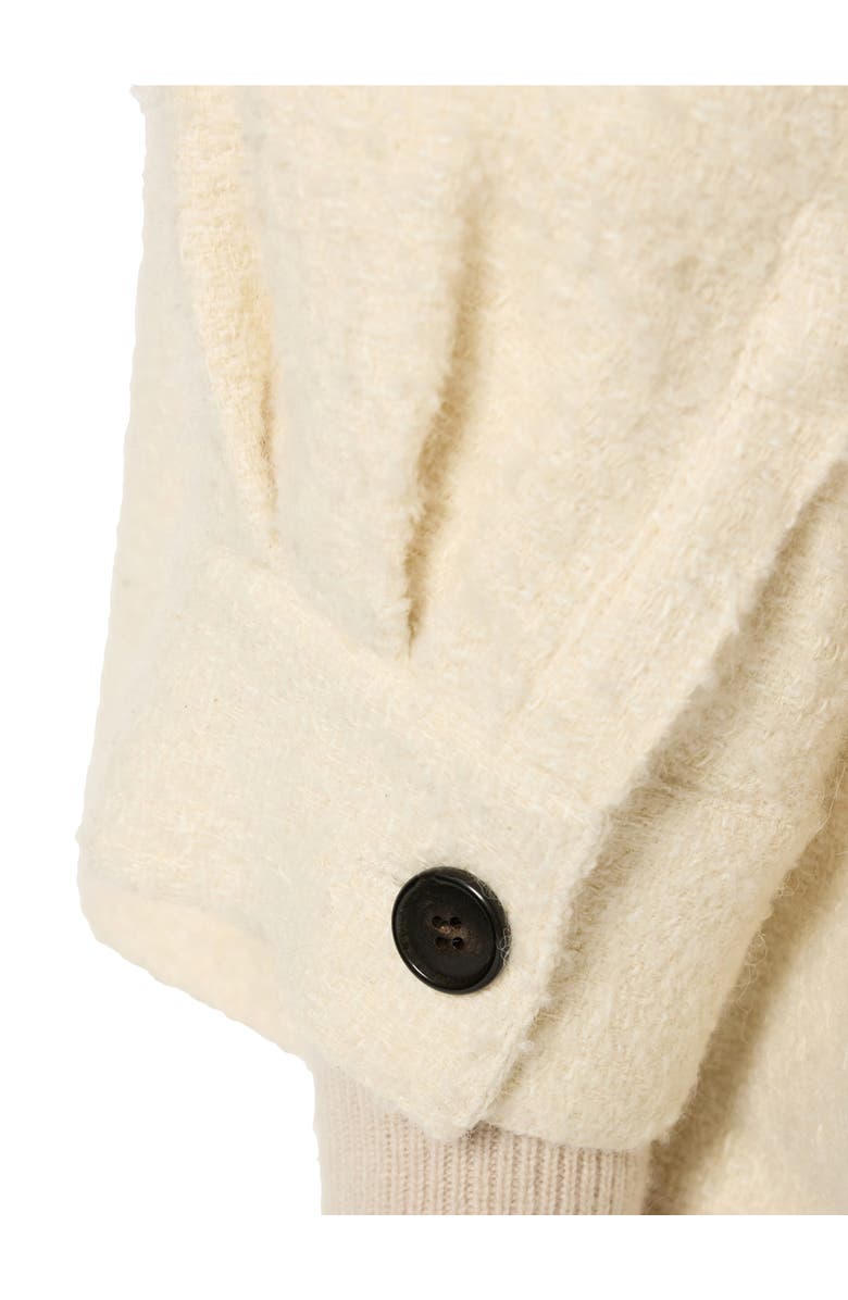 GERARD DAREL Ninon Cropped Plain Tweed Jacket, Alternate, color, Ecru