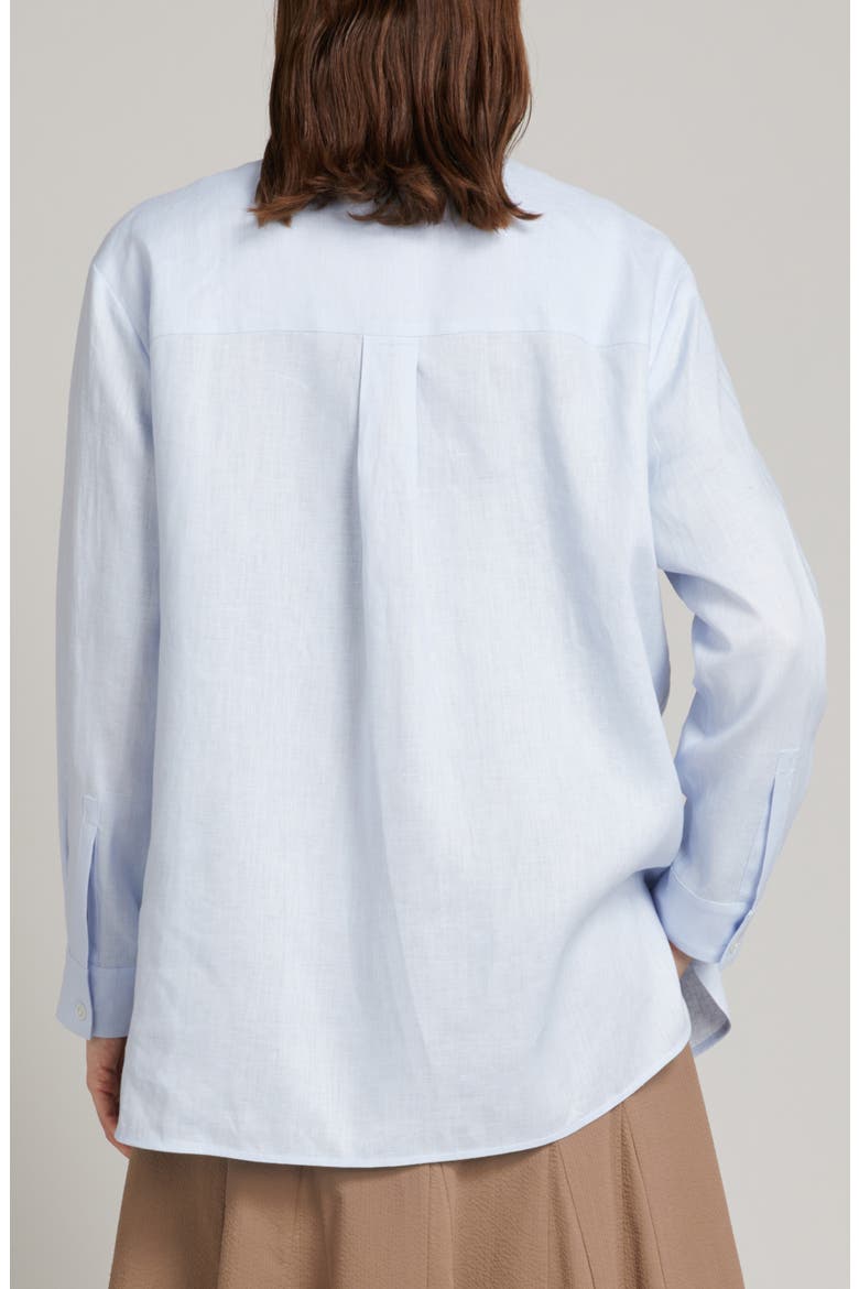 Filo Woven Linen Shirt, Alternate, color, SKY BLUE