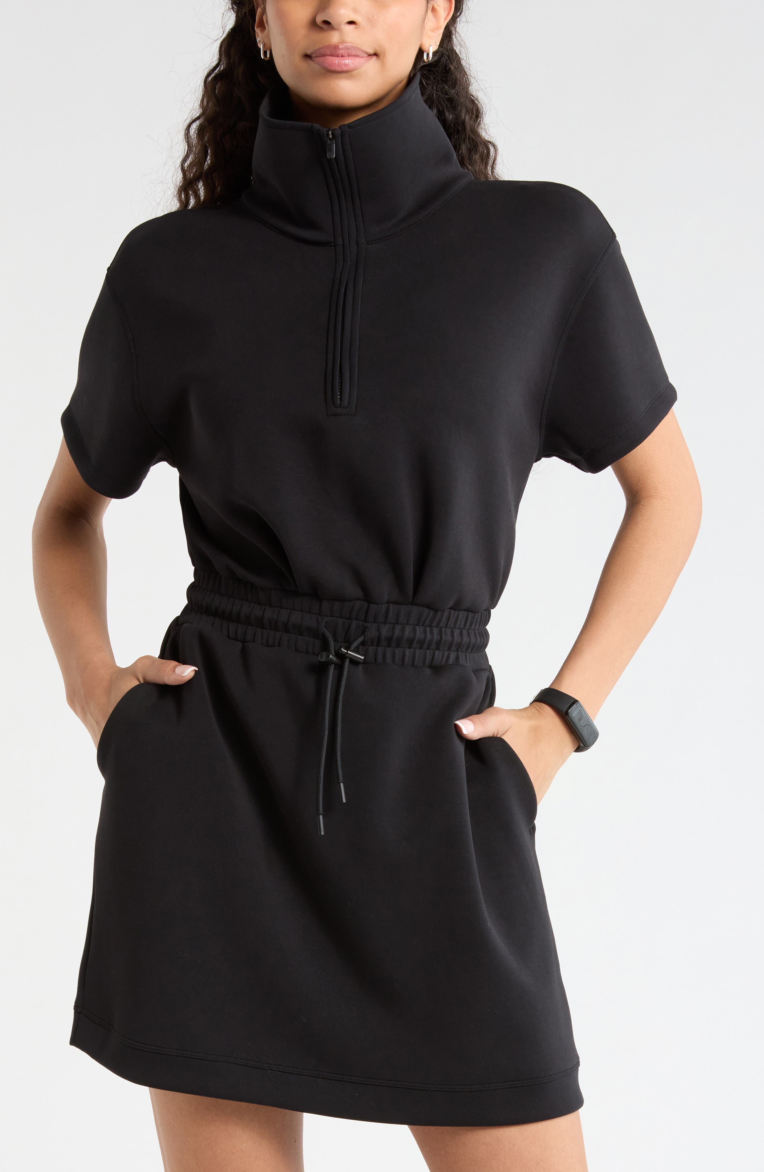 legendary outfitters ladies quarter zip dress Legendary Outfitters Women's Cotton Blend Quarter Zip Casual Mini Dress (Black, Xxl, 620442)
