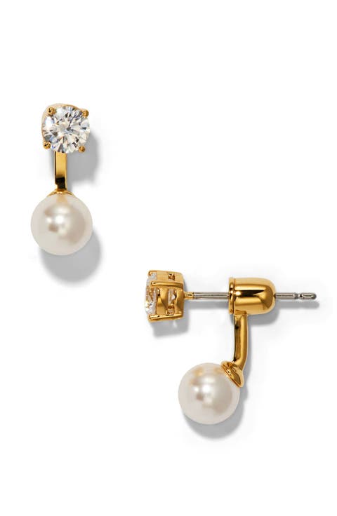 Esme Crystal & Faux Pearl Drop Earrings