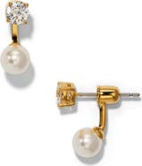 Nadri Esme Crystal & Faux Pearl Drop Earrings