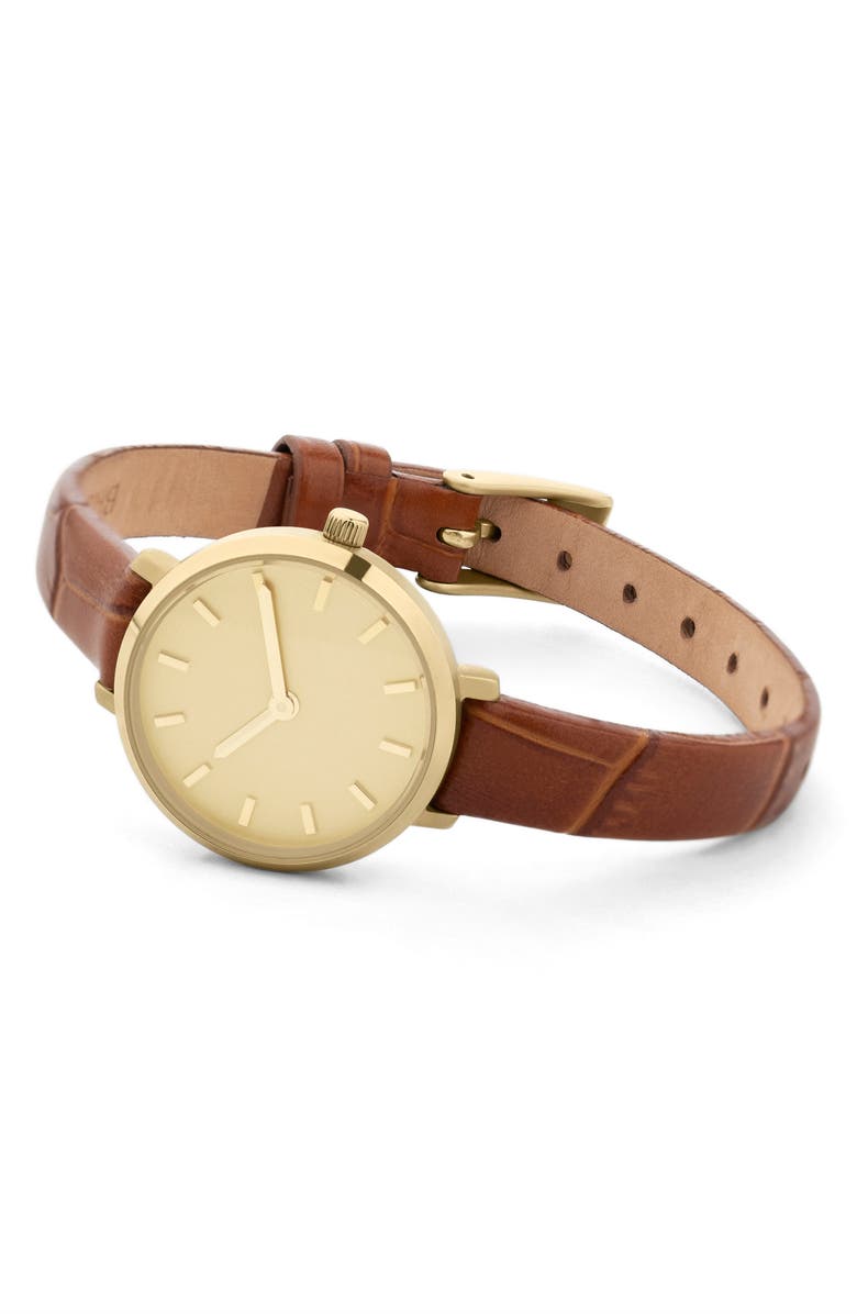 BREDA Beverly Leather Strap Watch, 25mm, Alternate, color, 