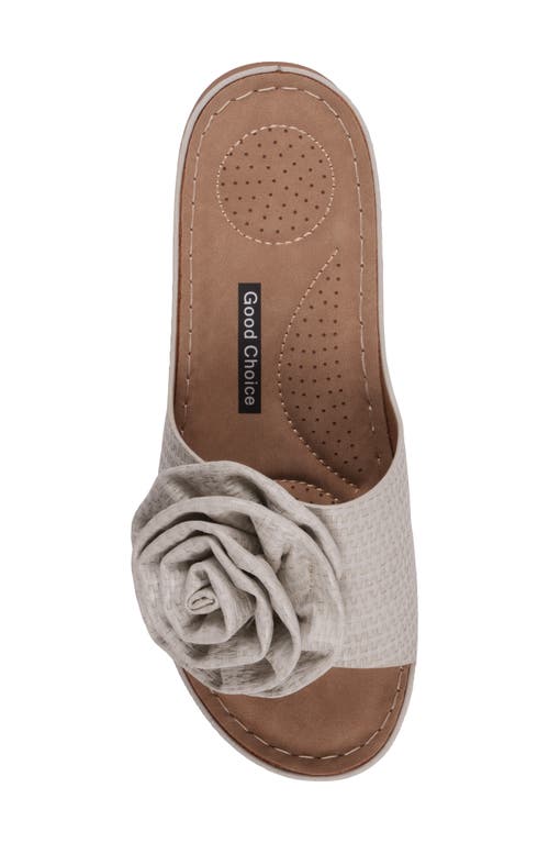 Gc Shoes Honey Comfort Platform Slide Sandal In Grey