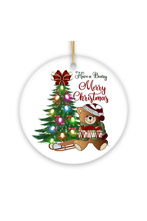 Have A Beary Merry Christmas Teddy Bear Tree Ornament