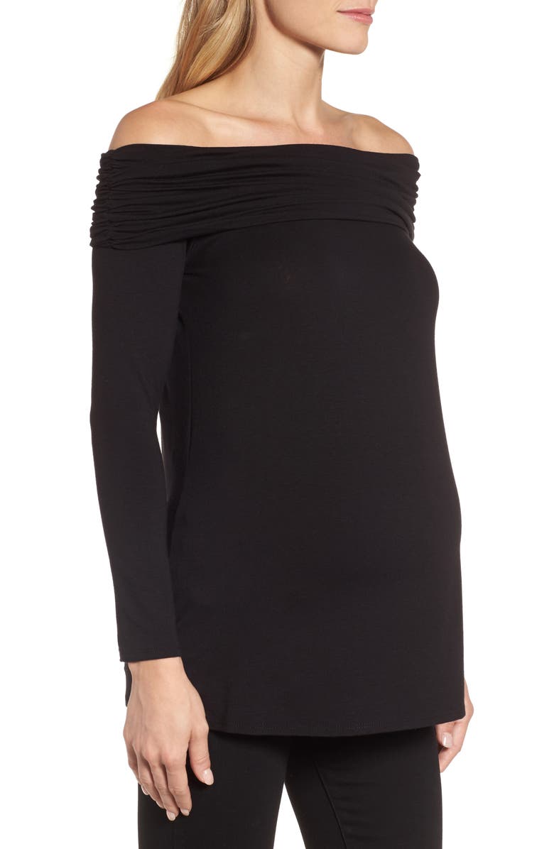 Maternal America Off the Shoulder Maternity Top, Alternate, color, 