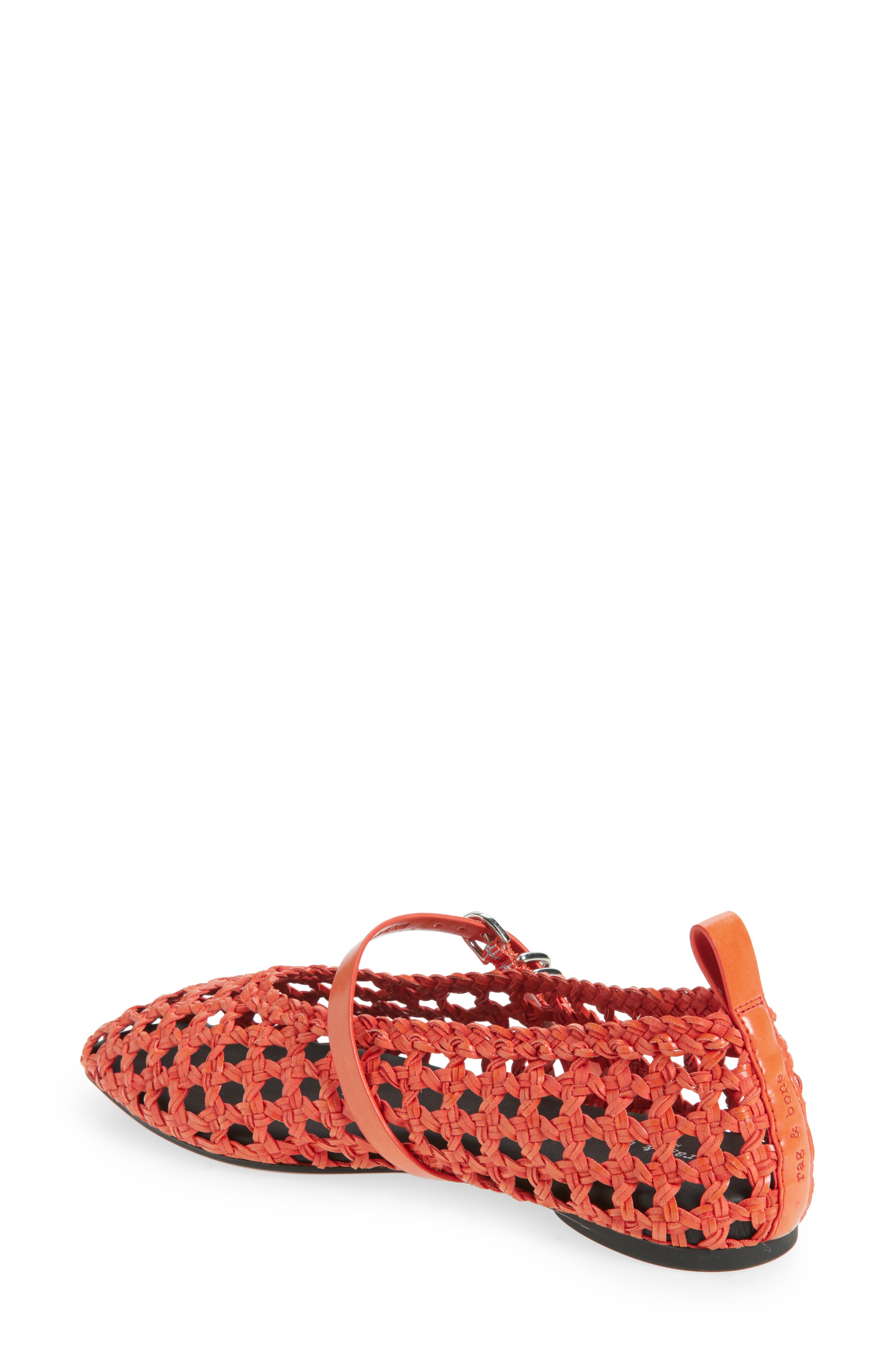 Spire Woven Mary Jane Flat, Alternate, color, FIREY RED