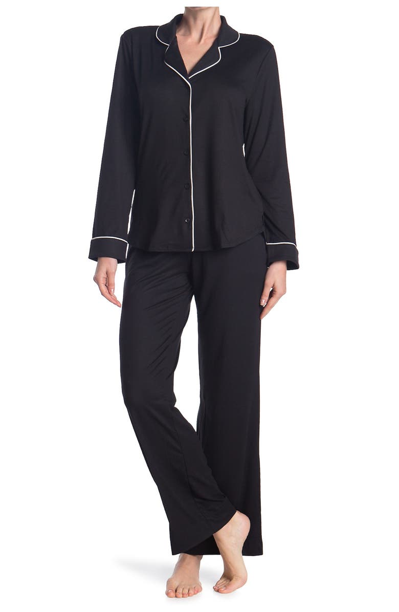 shimera Brushed Long Sleeve Shirt & Pants 2-Piece Pajama Set, Alternate, color,