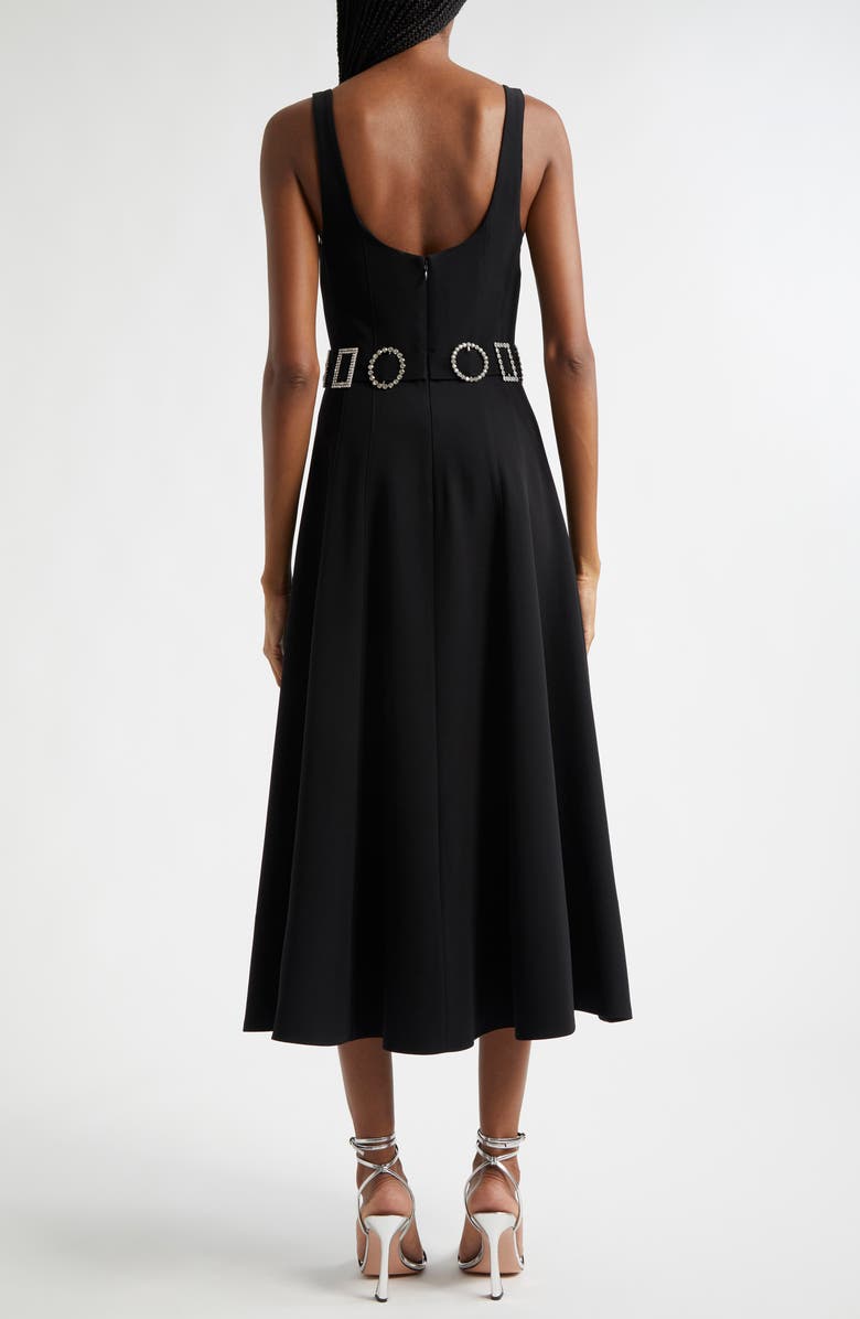 Cinq à Sept Eden Rhinestone Belt Sleeveless Maxi Dress, Alternate, color, Black