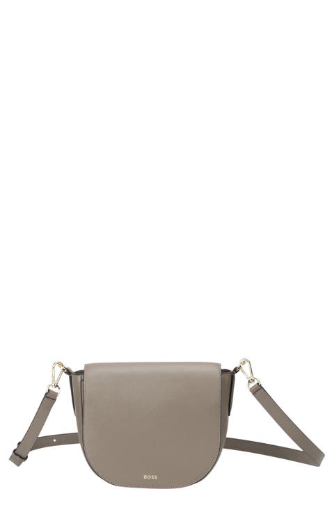 Alyce Flap Leather Crossbody Bag