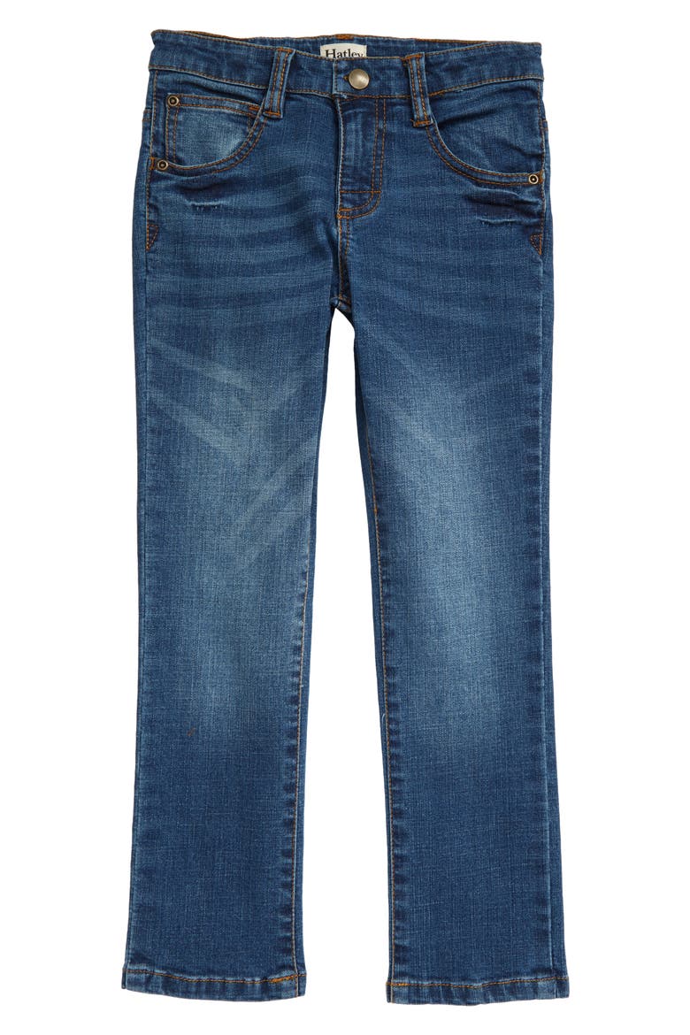 Kids' Stretch Straight Leg Jeans, Main, color, BLUE