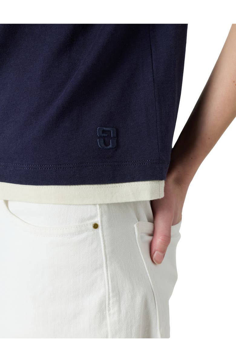 GERARD DAREL Mirabel Contrast Trim T-Shirt, Alternate, color, Navy Blue