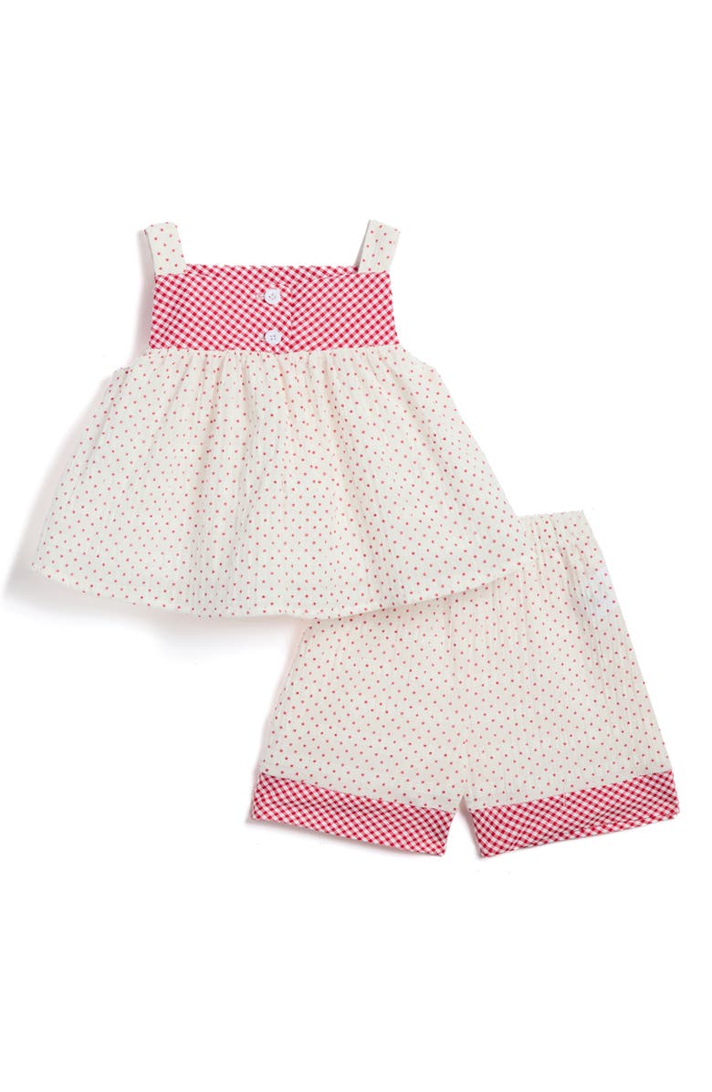 Pippa & Julie Saskia Tank & Shorts Set, Alternate, color, White/ Red
