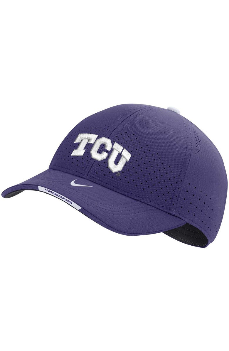 Nike Men's Nike Purple TCU Horned Frogs 2022 Sideline Classic99 Swoosh Performance Flex Hat, Main, color, Purple