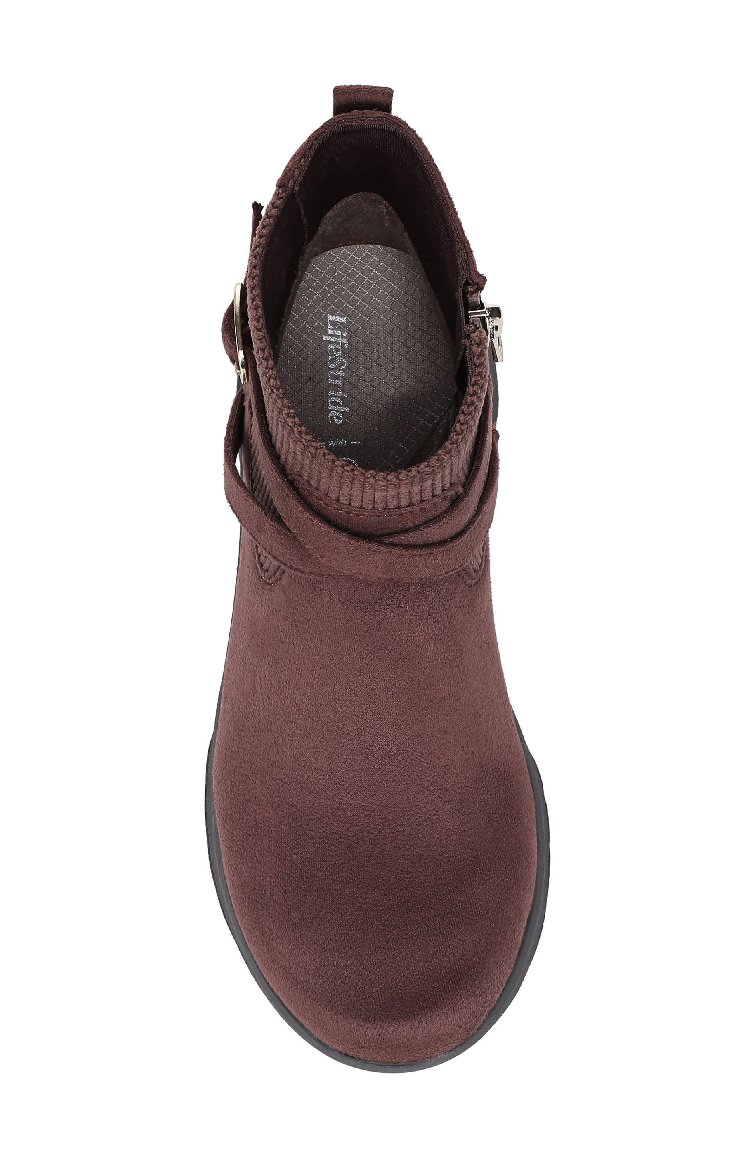LifeStride Gates Wedge Bootie, Alternate, color, Coffee Brown