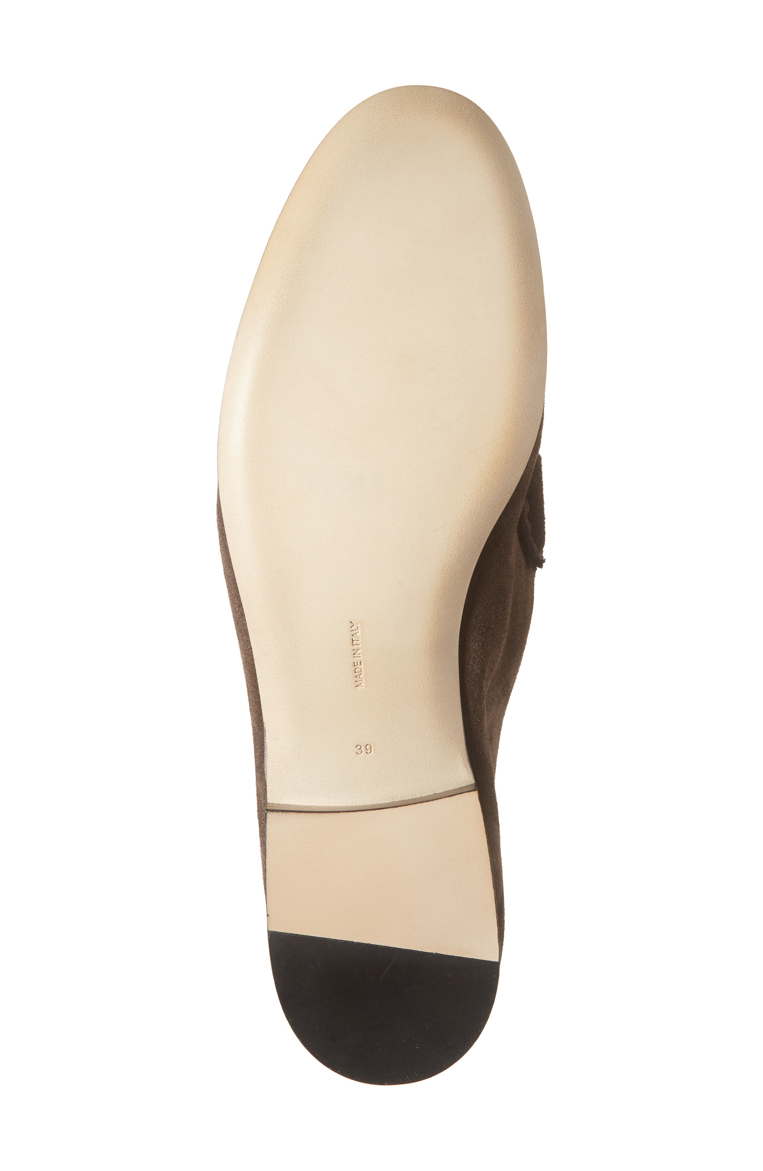 The Row Soft Moc Toe Loafer, Alternate, color, Lacquer Brown