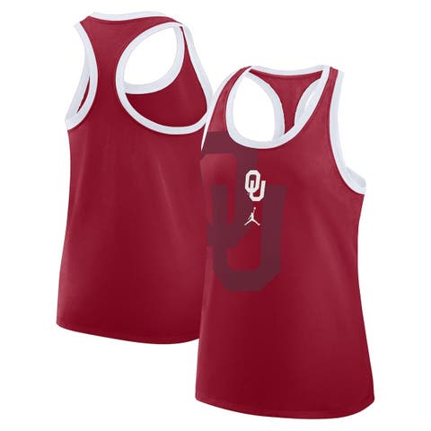 Women's Jordan Brand Crimson Oklahoma Sooners Exceptional Talent Primetime Shadow Tri-Blend Racerback Tank Top