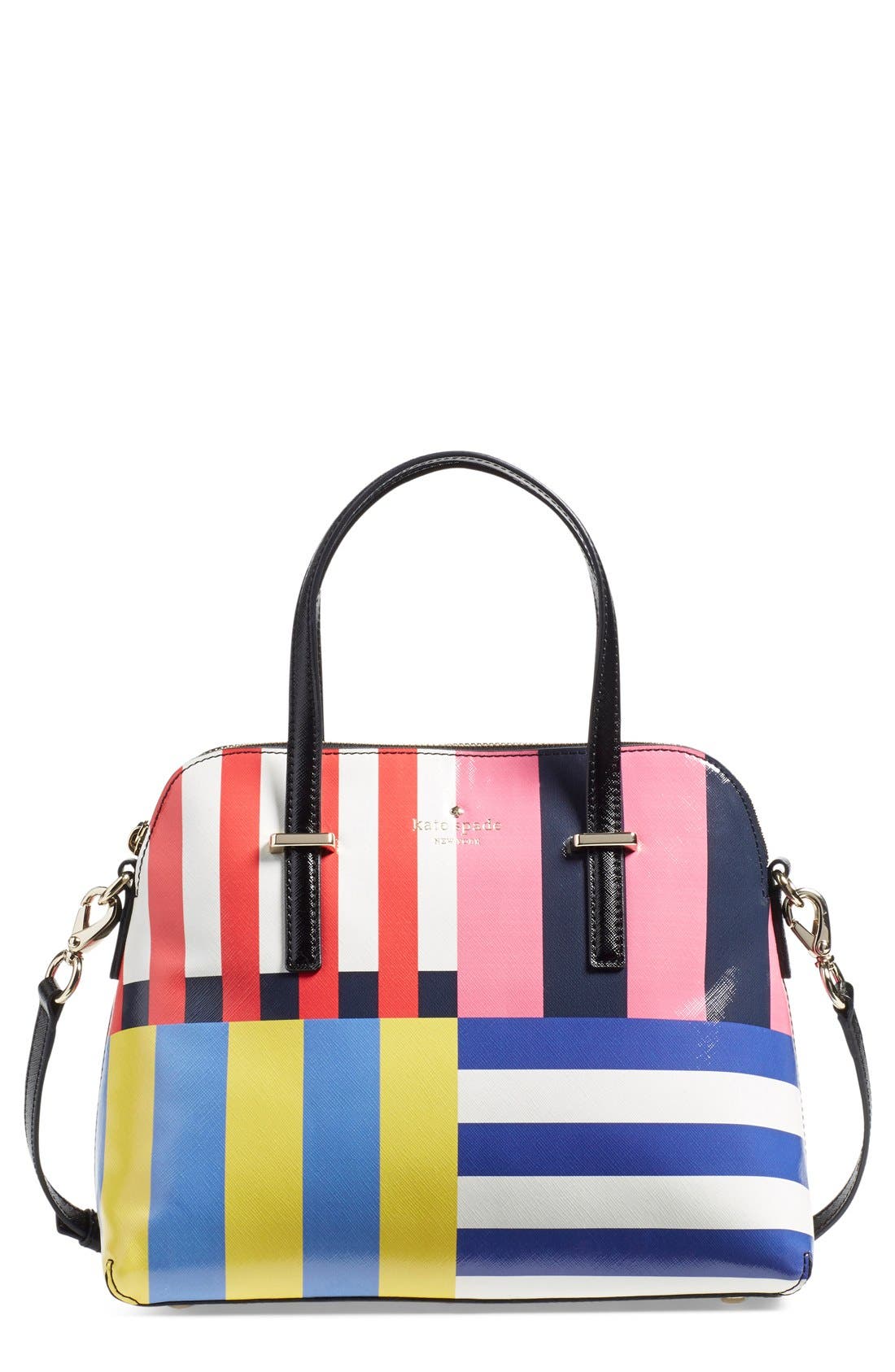 Kate Spade New York 'flag stripes maise' satchel, Main, color, 