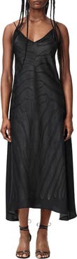 AllSaints Leona Handkerchief Hem Maxi Slipdress